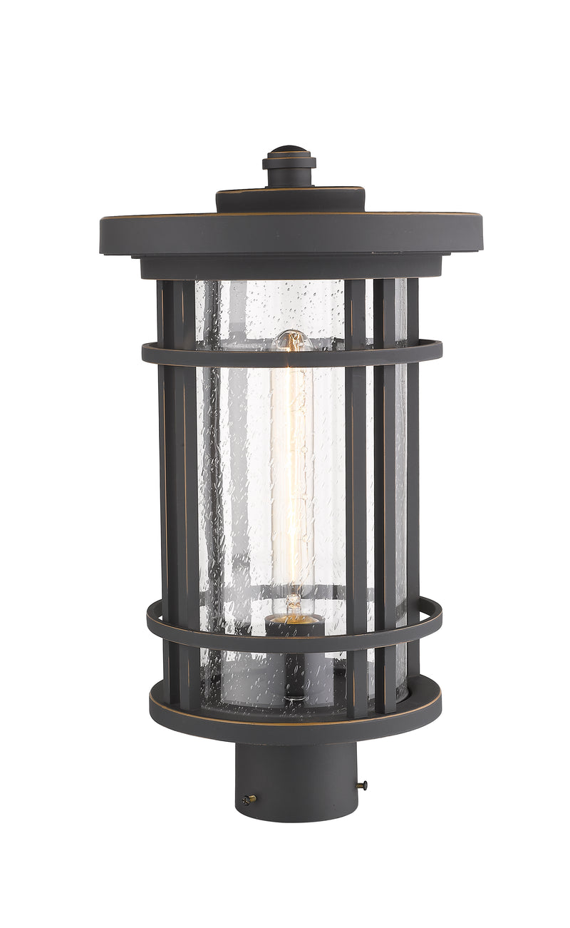 Jordan 1 Light 10" Outdoor Post Mount Fixture in Oil Rubbed Bronze, Post Top Only