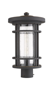 Jordan 1 Light 10" Outdoor Post Mount Fixture in Oil Rubbed Bronze, Post Top Only