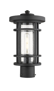 Jordan 1 Light 8" Outdoor Post Mount Fixture in Black, Post Top Only
