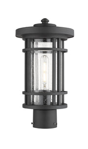 Jordan 1 Light 8" Outdoor Post Mount Fixture in Black, Post Top Only