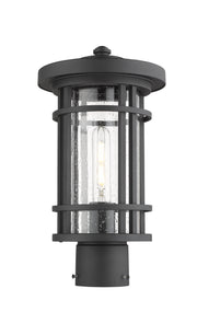 Jordan 1 Light 8" Outdoor Post Mount Fixture in Black, Post Top Only