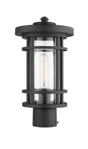 Jordan 1 Light 8" Outdoor Post Mount Fixture in Black, Post Top Only