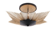 Aristocrat 3-Light 20" Semi-Flush Mount in Dark Bronze / French Gold