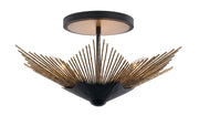 Aristocrat 4-Light 26" Semi-Flush Mount in Dark Bronze / French Gold