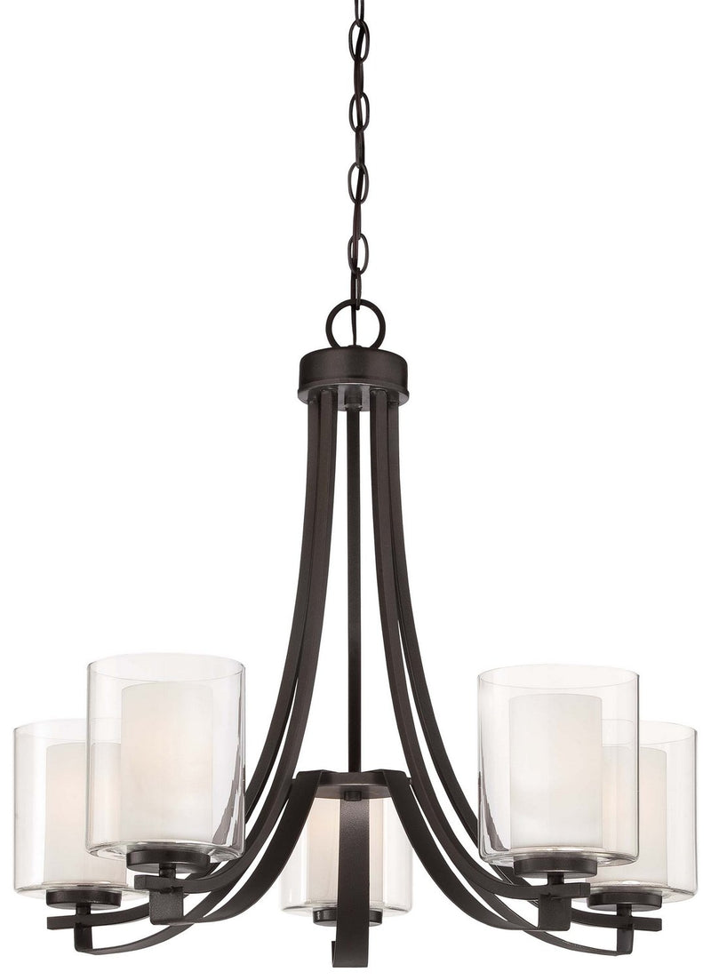 Parsons Studio 5-Light Chandelier in Smoked Iron