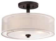 Parsons Studio 3-Light Semi-Flush Mount in Smoked Iron