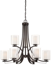 Parsons Studio 9-Light Chandelier in Smoked Iron