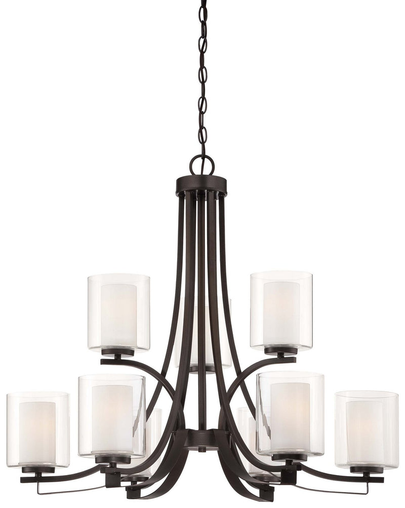 Parsons Studio 9-Light Chandelier in Smoked Iron