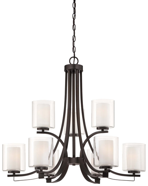 Parsons Studio 9-Light Chandelier in Smoked Iron