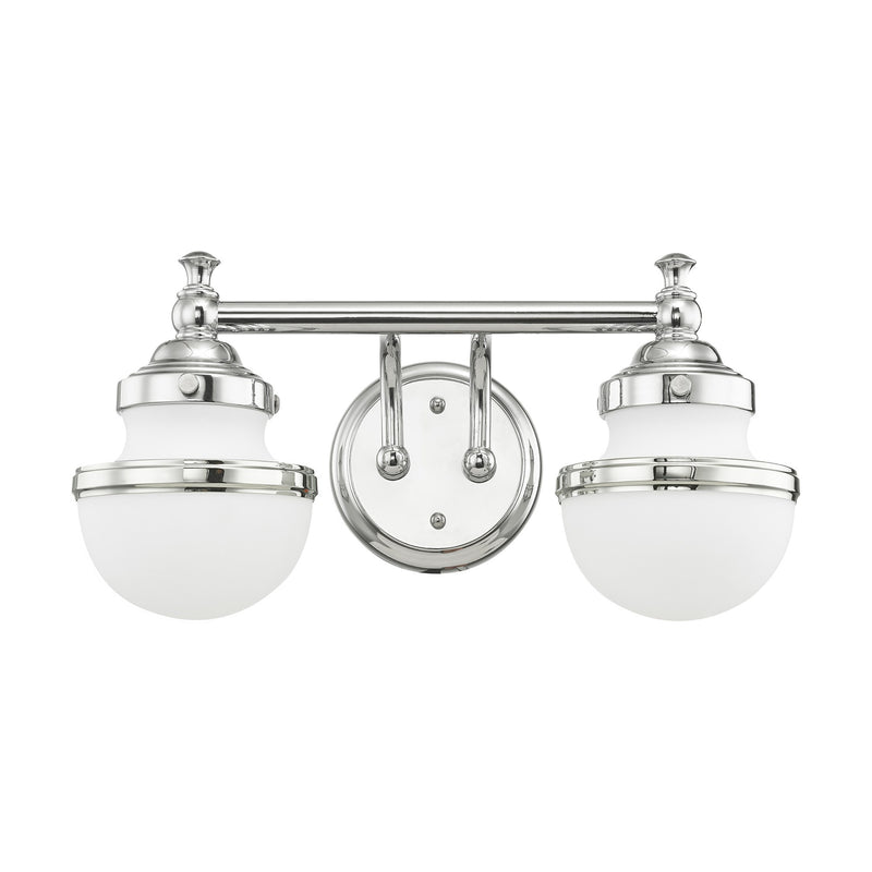 Oldwick 2-Light Bath Vanity Light in Polished Chrome