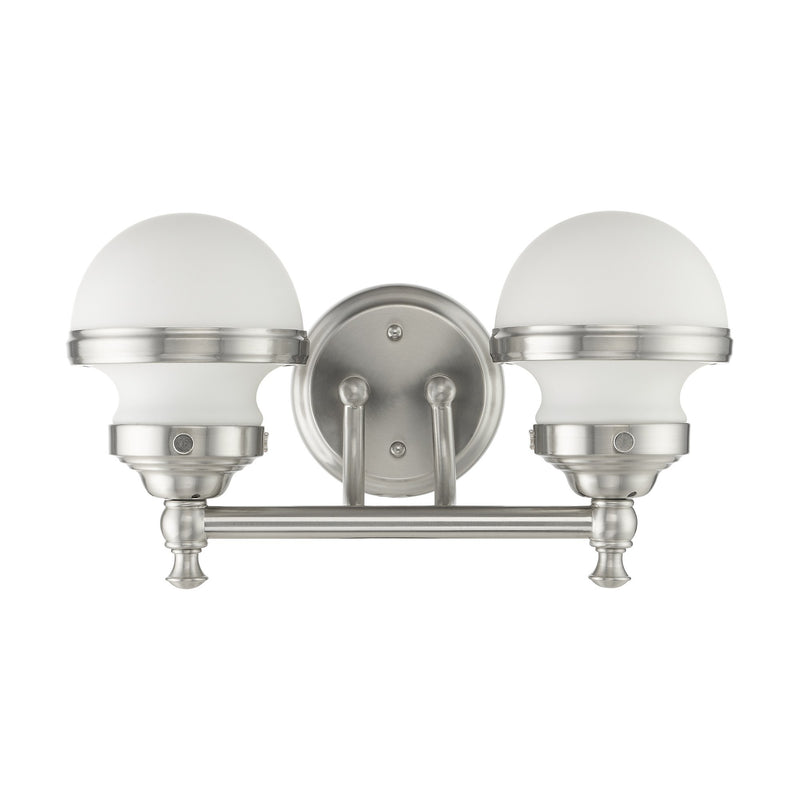 Oldwick 2-Light Bath Vanity Light in Brushed Nickel
