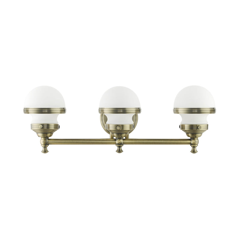 Oldwick 3-Light Bath Vanity Light in Antique Brass