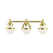 Oldwick 3-Light Bath Vanity Light in Polished Brass