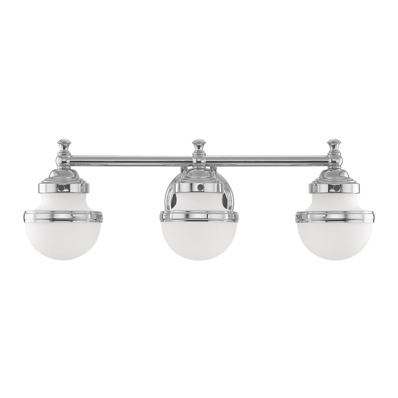 Oldwick 3-Light Bath Vanity Light in Polished Chrome