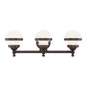 Oldwick 3-Light Bath Vanity Light in Hand Applied Olde Bronze