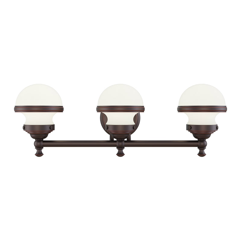 Oldwick 3-Light Bath Vanity Light in Hand Applied Olde Bronze