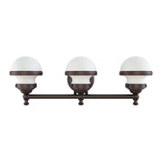 Oldwick 3-Light Bath Vanity Light in Hand Applied Olde Bronze
