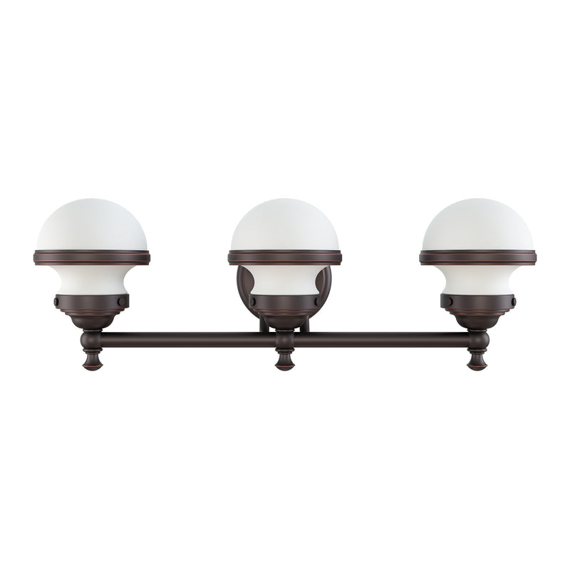 Oldwick 3-Light Bath Vanity Light in Hand Applied Olde Bronze