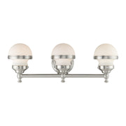 Oldwick 3-Light Bath Vanity Light in Brushed Nickel