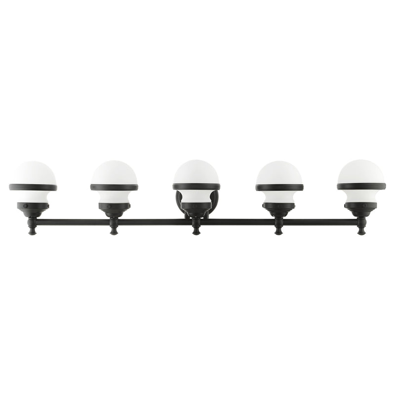 Oldwick 5-Light Large Bath Vanity Light in Black
