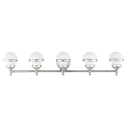 Oldwick 5-Light Large Bath Vanity Light in Polished Chrome