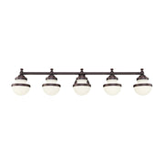 Oldwick 5-Light Large Bath Vanity Light in Hand Applied Olde Bronze