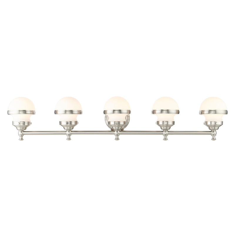 Oldwick 5-Light Large Bath Vanity Light in Brushed Nickel