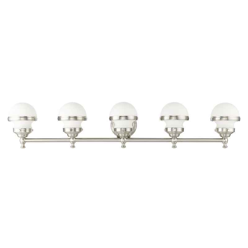 Oldwick 5-Light Large Bath Vanity Light in Brushed Nickel