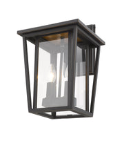 Seoul 2 Light 9.25" Outdoor Wall Light in Oil Rubbed Bronze