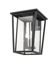 Seoul 3 Light 14" Outdoor Wall Light in Black
