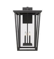 Seoul 4 Light 18" Outdoor Wall Light in Black