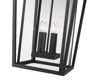 Seoul 4 Light 18" Outdoor Wall Light in Black