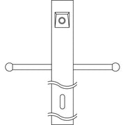 84" Outdoor Lamp Post with External Photocell and Ladder Rest in Architectural Bronze