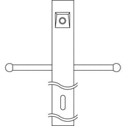 84" Outdoor Lamp Post with External Photocell and Ladder Rest in Black