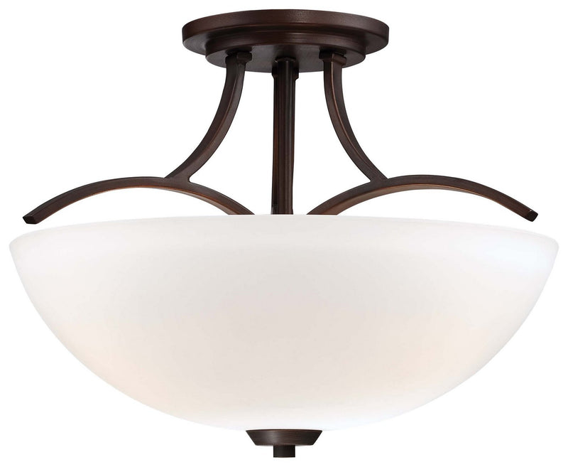 Overland Park 3-Light Semi-Flush Mount in Vintage Bronze