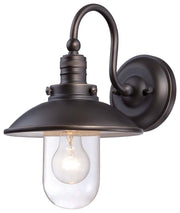 Downtown Edison Outdoor Wall Sconce in Oil Rubbed Bronze w/Gold Highlights