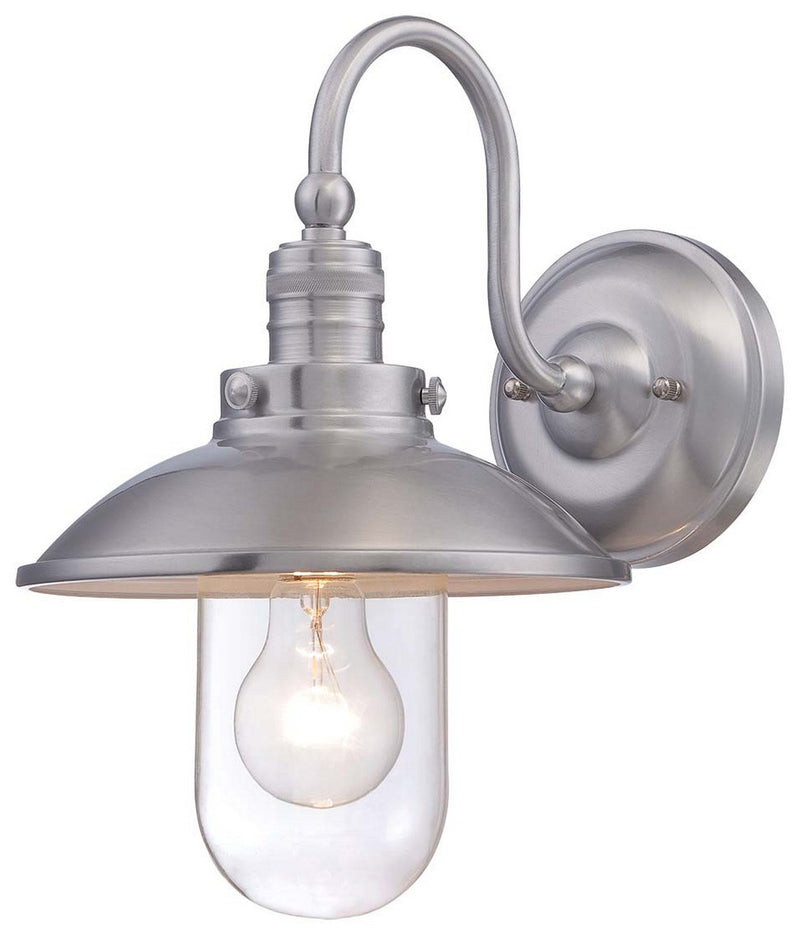 Downtown Edison Outdoor Wall Sconce in Brushed Aluminum