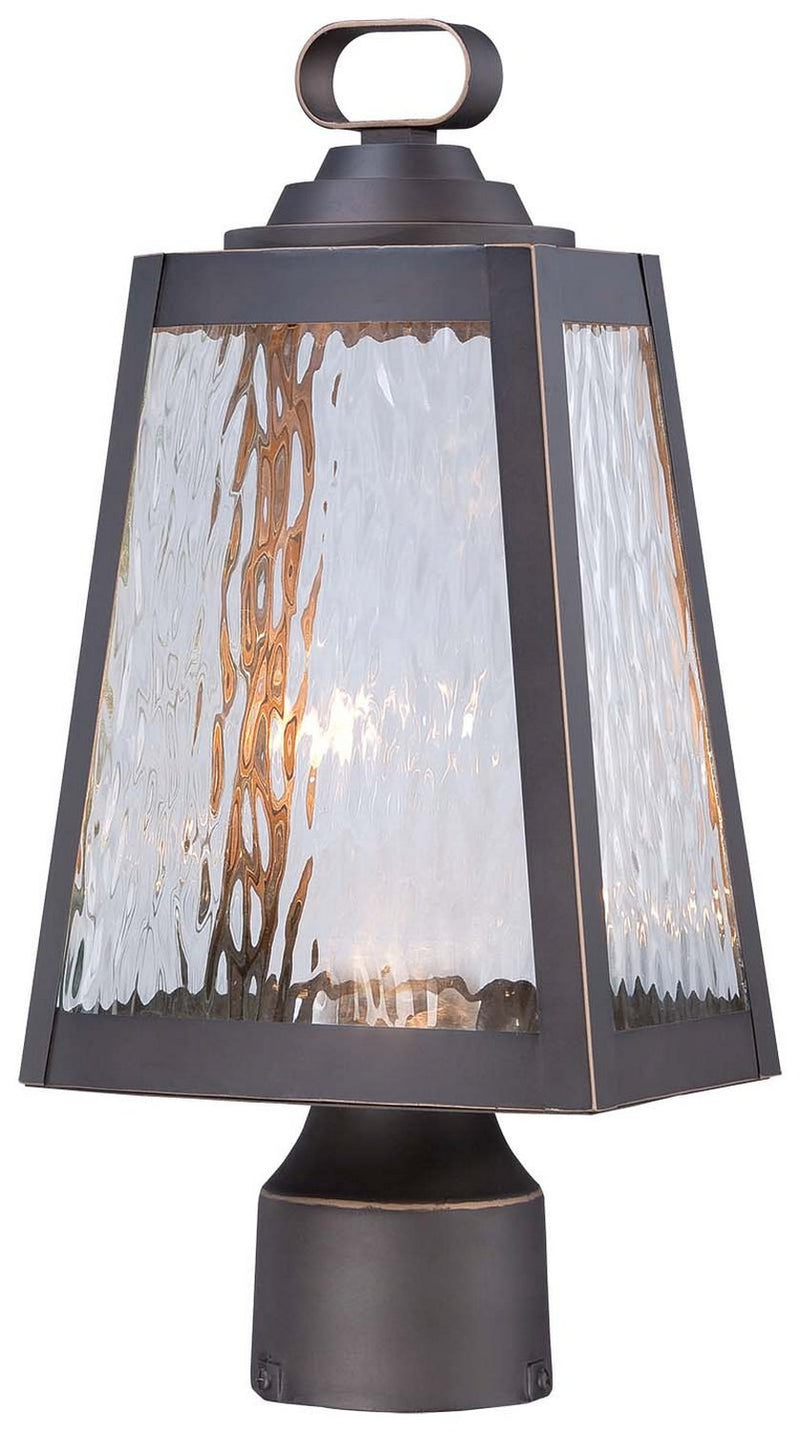 Talera LED Outdoor Post Light in Oil Rubbed Bronze w/Gold Highlights