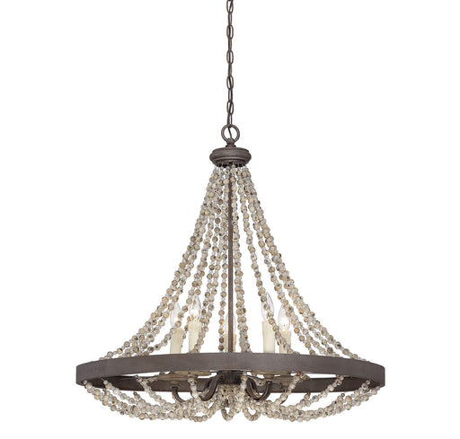 Mallory 5-Light Chandelier in Fossil Stone