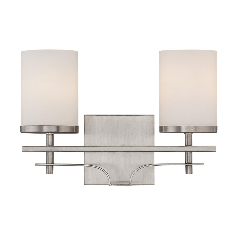 Colton 2-Light Bath Vanity Light in Satin Nickel