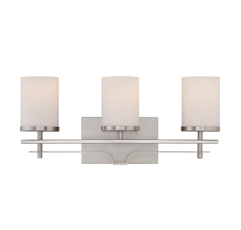 Colton 3-Light Bath Vanity Light in Satin Nickel