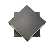 Quadrate 2 Light 11" Outdoor Wall Light in Black