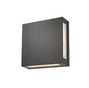 Quadrate 2 Light 11" Outdoor Wall Light in Black