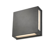 Quadrate 2 Light 11" Outdoor Wall Light in Black