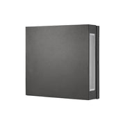 Quadrate 2 Light 11" Outdoor Wall Light in Black
