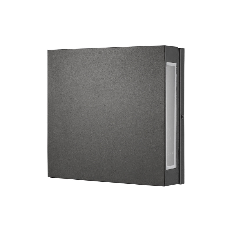 Quadrate 2 Light 11" Outdoor Wall Light in Black