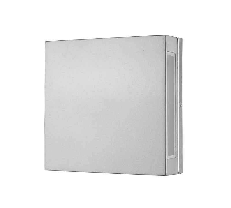 Quadrate 2 Light 11" Outdoor Wall Light in Silver