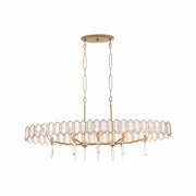 Drama Club 8-Light 48" Linear Pendant in Brass Kisser