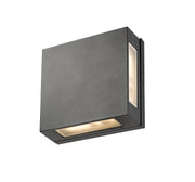 Quadrate 2 Light 9.25" Outdoor Wall Light in Black