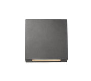 Quadrate 2 Light 9.25" Outdoor Wall Light in Black